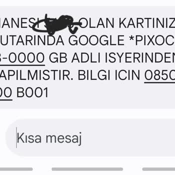 Google Pixocial Hiçbir Haberim Bilgim Olmadan 194,99 TL Banka Hesabımdan Para Çekmiş