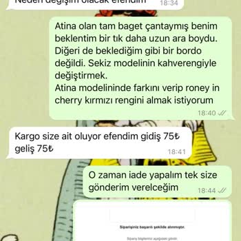 Mia Collection-İade Problemi Yaşanılması