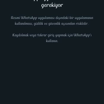 WhatsApp Numara Doğrulama Hatası