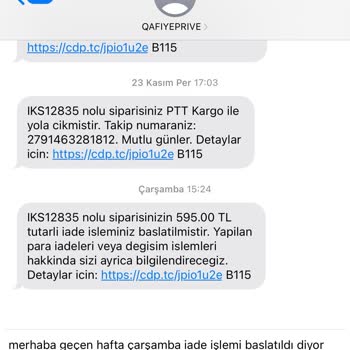 Qafiye Prive Para İadem Yatırılmadı