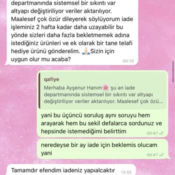 Qafiye Prive Para İadem Yatırılmadı