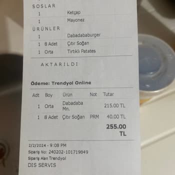 Trendyol Yemek McDonald's's Eksik Sipariş