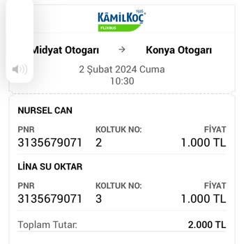Obilet Ve Kamil Koç Bilet Sorunu