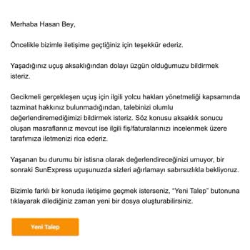 Sunexpress Hava Yolları12 Saat Rötar