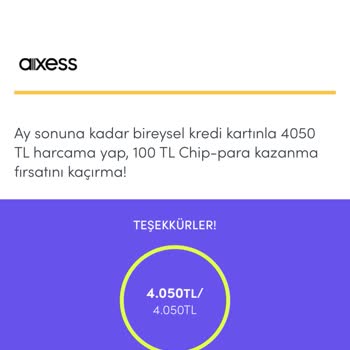 Akbank Axess Yüklenmeyen Chip. Para