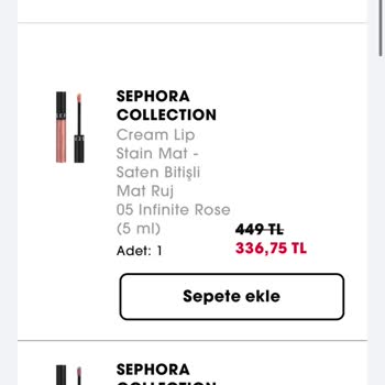 Sephora Siparişimin Tarafıma Bilgi Verilmeden İptal Edilmesi