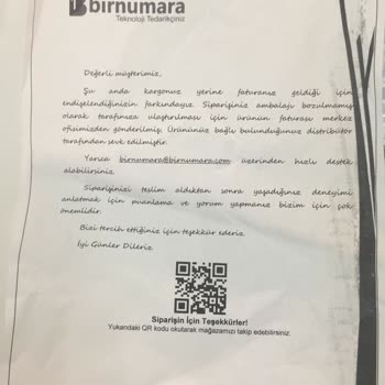 Trendyol Birnumara Firması Ürünü Göndermedi