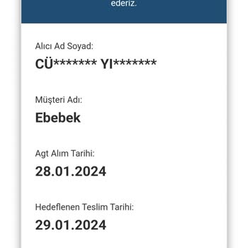 AGT Kurye (aynigunteslim.com) 9 Gündür Dağıtımda Olan Kargolar