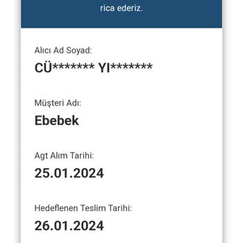 AGT Kurye (aynigunteslim.com) 9 Gündür Dağıtımda Olan Kargolar