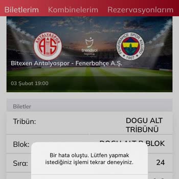 Passolig Bilet Transferi Yapamıyorum