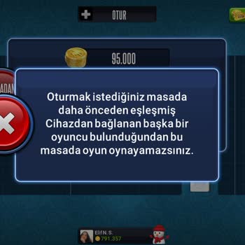 101 Okey Plus 101 Yüzbir Okey Plus Aynı Cihaz Problemi