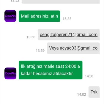 Odepin.com 119 Liraya Aldığım Hesap Hatalı Çıktı