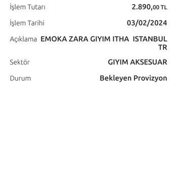 E Moka Zara Karttan Para Çekilmiş