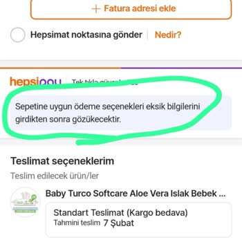 Hepsiburada Islak Mendil Alacaktım