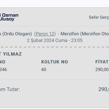 Ali Osman Ulusoy İneceğim Yerde Muavin Uyandırmamış