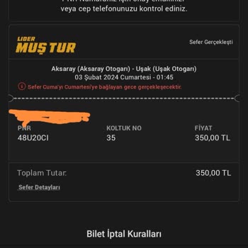 Otobüs Firması Ve Obilet.com Mağduriyeti