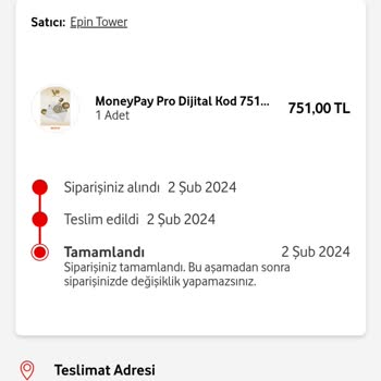 Epin Tower MoneyPay Kodu Saatler Geçmesine Rağmen Hala Elime Ulaşmadı.