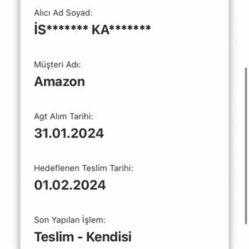 AGT Kurye (aynigunteslim.com) Kargom Başkasına Teslim Edilmiş!
