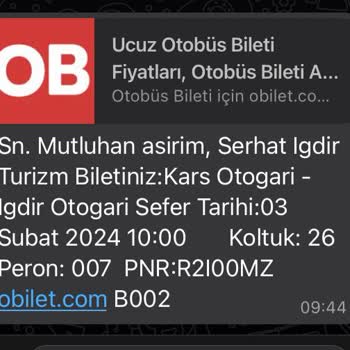 Serhat Iğdır Turizm Otobüs Bileti Satışında Yaşanan Sorun