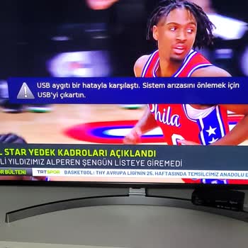 Digiturk USB Arızası Şeklinde Uyarı Yazısı.