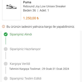FLO Ayakkabı 7 Günde Kargoya Verilemeyen Ayakkabı