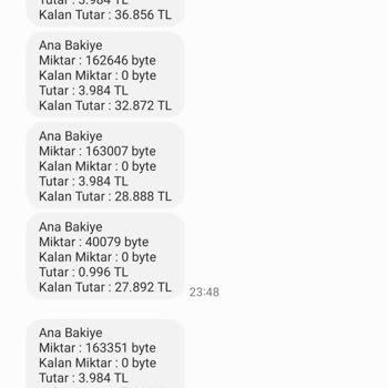Türk Telekom Yurt Dışı 1GB Paket Olmasına Rağmen Tl Bakiyem Sıfırlandı