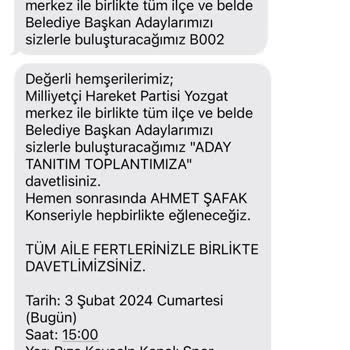 MHP Siyasi Parti Mesajlarından Rahatsızlık Duyan Vatandaşın Talebi