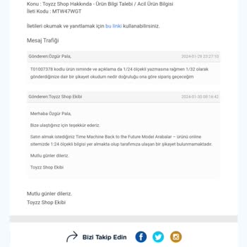 Toyzz Shop Teyit Etmesine Rağmen Farklı Ürün Gönderen Firma!