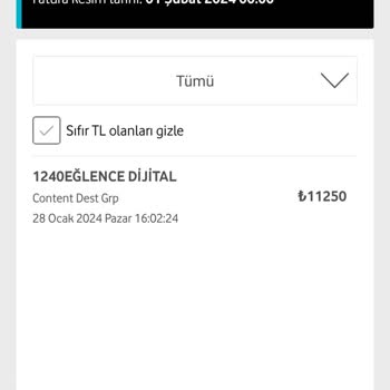 Vodafone Hattıma İzinsiz Fatura Şoku!