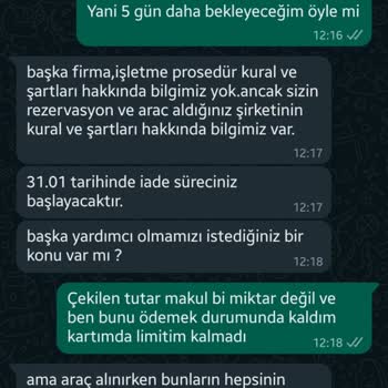 Right Cars Car Rental Right Cars Ve Ttc Taşımacılık (Active R. A. C) Depozito Mağduriyeti