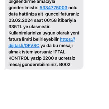 Turkcell Gece Yarısı Fatura Güncellemesi