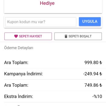 Yves Rocher Doğum Günü İndirimi Sanal Hesabında Sepetimde Gözükmüyor