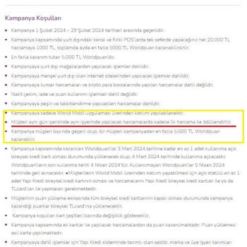 Yapı Kredi Bankası Yurt Dışı Alışverişi Word Puanı Yatmadı