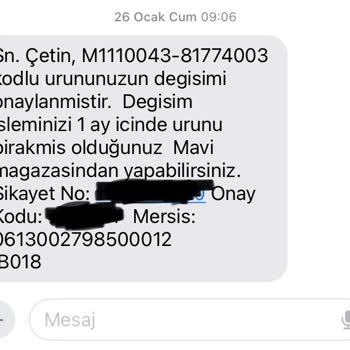 Mavi İade Ve Değişim