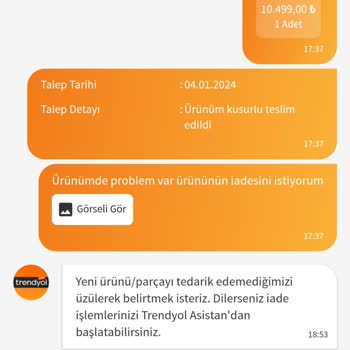 Trendyol Kusurlu Ürün İadesi