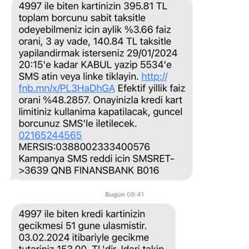 QNB Finansbank Çalıntı Kart Sorunu
