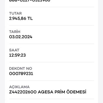 AgeSA Hayat ve Emeklilik Kesilen Ücretin Hesabıma Geri Ödenmesini İstiyorum