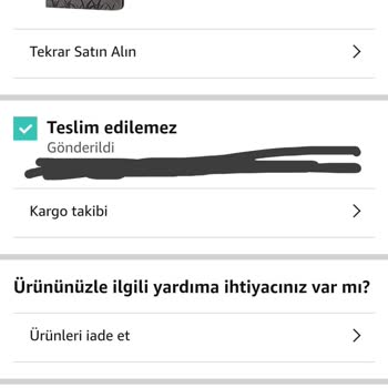 Amazon TR Sipariş Verdim Kargomda Paramda Verilmedi