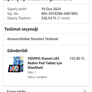 Amazon TR Sipariş Verdim Kargomda Paramda Verilmedi