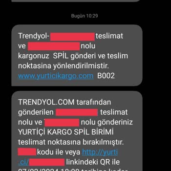Yurtiçi Kargo Şubeye Gelmemiş Ürün İçin Geldi Diye Mesaj Attılar