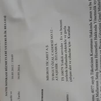 Migros Touc Me Servis Arıyorum