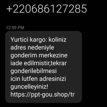 Anlamsız Mesaj Geldi
