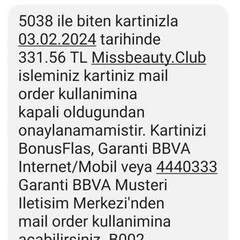 Missbeauty.club İzinsiz Para Çekimi!