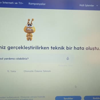 Turkcell Online İşlemleri Giriş Olmuyor. Teknik Hata Oluştu