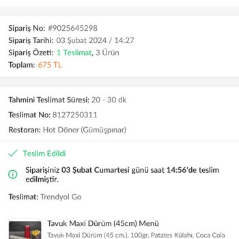 Trendyol Yemek Saçma İmha Yöntemi