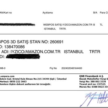 iyzico Amazon Dan Karttan Para Çekimi İade İstiyorum