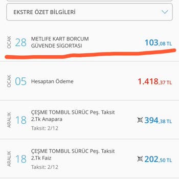 Denizbank Metlife Kredi Kartı Çekimi