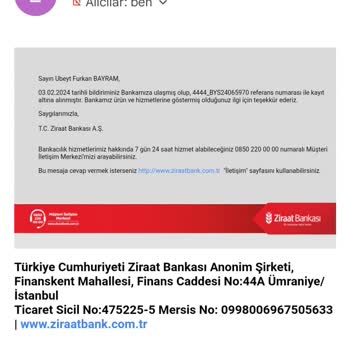 Ziraat Bankası Talebe Cevap Verilmemesi