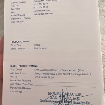 English Home İlk Kullanımdan Sonra Çaydanlığın İç Kaplaması Çatlamış