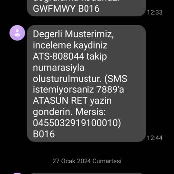 Atasun Garanti Sureci Çok Uzadı